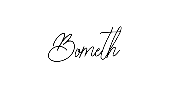 Bearetta-2O07w is a professional signature style that is perfect for those who want to add a touch of class to their signature. It is also a great choice for those who want to make their signature more unique. Get Bometh name to fancy signature for free. Bometh signature style 12 images and pictures png
