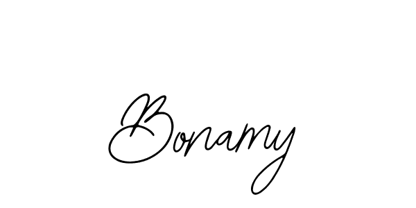 Use a signature maker to create a handwritten signature online. With this signature software, you can design (Bearetta-2O07w) your own signature for name Bonamy. Bonamy signature style 12 images and pictures png