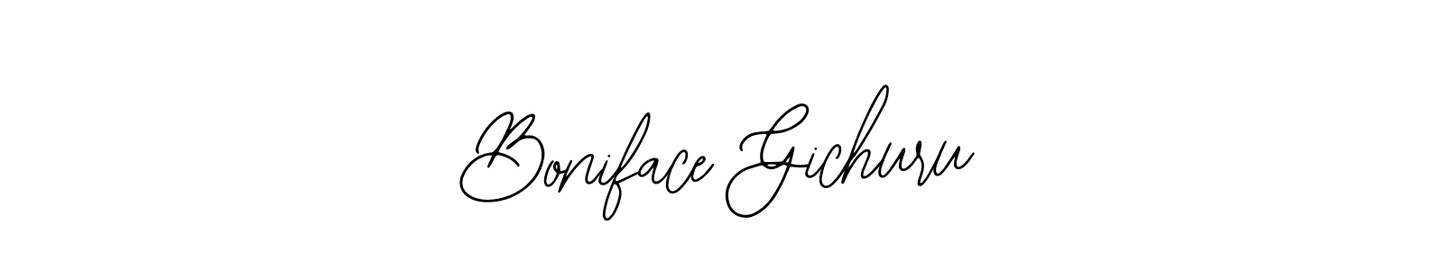 Design your own signature with our free online signature maker. With this signature software, you can create a handwritten (Bearetta-2O07w) signature for name Boniface Gichuru. Boniface Gichuru signature style 12 images and pictures png