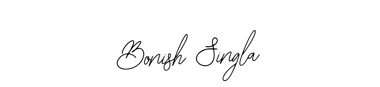 You can use this online signature creator to create a handwritten signature for the name Bonish Singla. This is the best online autograph maker. Bonish Singla signature style 12 images and pictures png