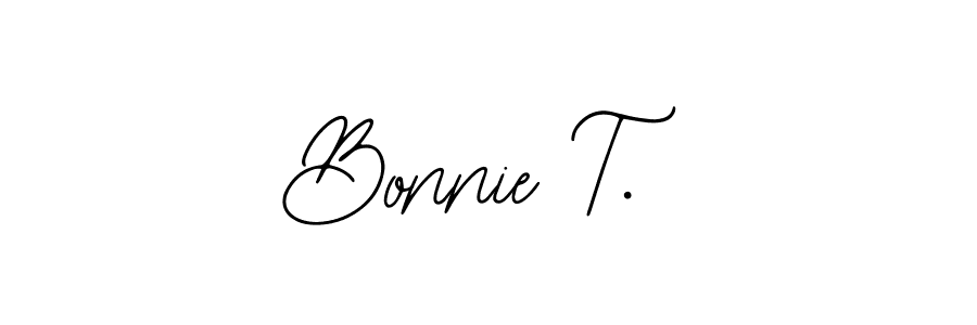 You should practise on your own different ways (Bearetta-2O07w) to write your name (Bonnie T.) in signature. don't let someone else do it for you. Bonnie T. signature style 12 images and pictures png