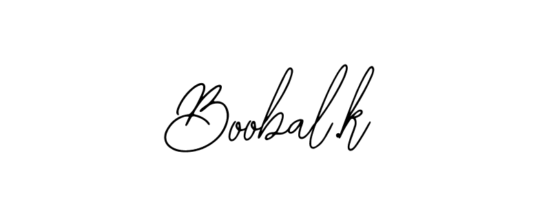 The best way (Bearetta-2O07w) to make a short signature is to pick only two or three words in your name. The name Boobal.k include a total of six letters. For converting this name. Boobal.k signature style 12 images and pictures png