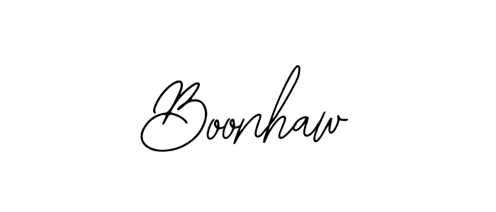 How to make Boonhaw name signature. Use Bearetta-2O07w style for creating short signs online. This is the latest handwritten sign. Boonhaw signature style 12 images and pictures png