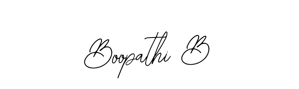 You should practise on your own different ways (Bearetta-2O07w) to write your name (Boopathi B) in signature. don't let someone else do it for you. Boopathi B signature style 12 images and pictures png