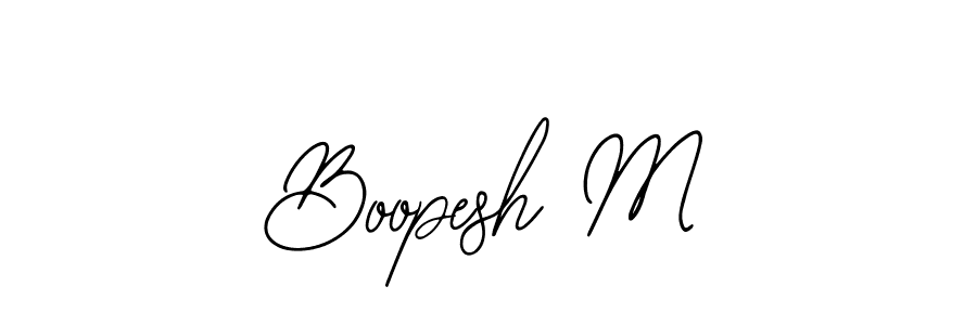 Bearetta-2O07w is a professional signature style that is perfect for those who want to add a touch of class to their signature. It is also a great choice for those who want to make their signature more unique. Get Boopesh M name to fancy signature for free. Boopesh M signature style 12 images and pictures png