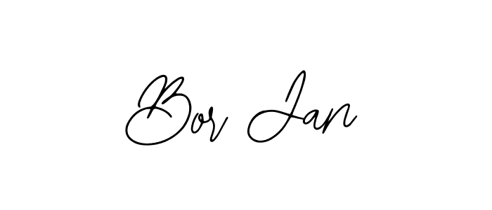 The best way (Bearetta-2O07w) to make a short signature is to pick only two or three words in your name. The name Bor Jan include a total of six letters. For converting this name. Bor Jan signature style 12 images and pictures png
