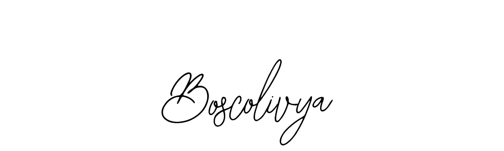 Similarly Bearetta-2O07w is the best handwritten signature design. Signature creator online .You can use it as an online autograph creator for name Boscolivya. Boscolivya signature style 12 images and pictures png