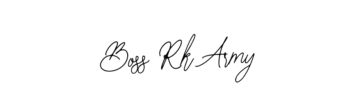 Also You can easily find your signature by using the search form. We will create Boss Rk Army name handwritten signature images for you free of cost using Bearetta-2O07w sign style. Boss Rk Army signature style 12 images and pictures png