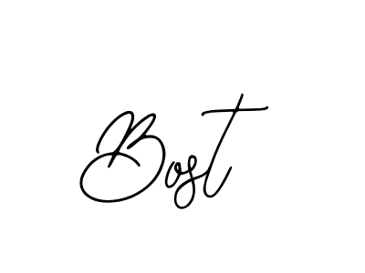 Design your own signature with our free online signature maker. With this signature software, you can create a handwritten (Bearetta-2O07w) signature for name Bost. Bost signature style 12 images and pictures png