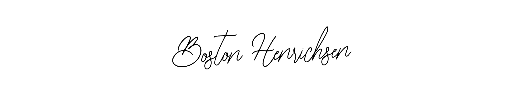 This is the best signature style for the Boston Henrichsen name. Also you like these signature font (Bearetta-2O07w). Mix name signature. Boston Henrichsen signature style 12 images and pictures png