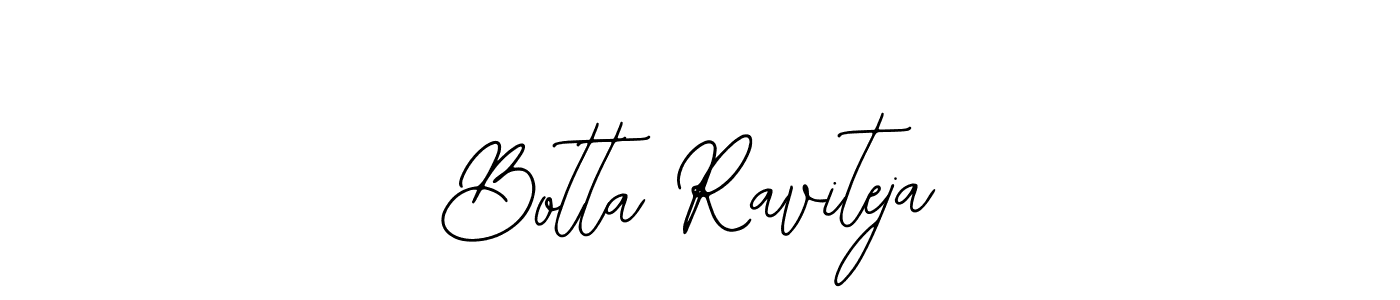 How to make Botta Raviteja name signature. Use Bearetta-2O07w style for creating short signs online. This is the latest handwritten sign. Botta Raviteja signature style 12 images and pictures png
