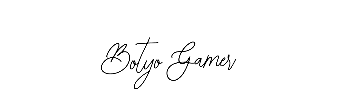 Botyo Gamer stylish signature style. Best Handwritten Sign (Bearetta-2O07w) for my name. Handwritten Signature Collection Ideas for my name Botyo Gamer. Botyo Gamer signature style 12 images and pictures png