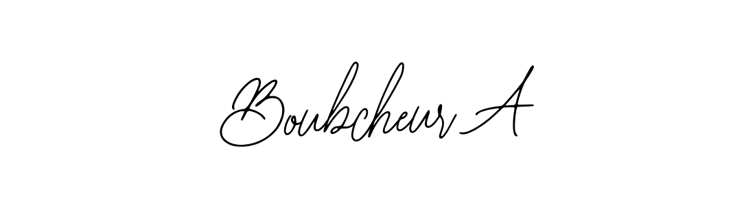 Boubcheur A stylish signature style. Best Handwritten Sign (Bearetta-2O07w) for my name. Handwritten Signature Collection Ideas for my name Boubcheur A. Boubcheur A signature style 12 images and pictures png