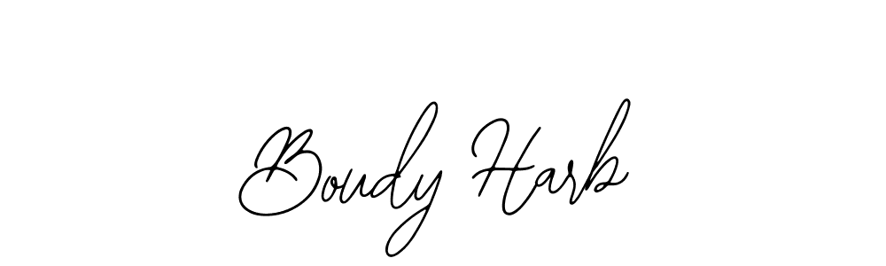 How to make Boudy Harb name signature. Use Bearetta-2O07w style for creating short signs online. This is the latest handwritten sign. Boudy Harb signature style 12 images and pictures png