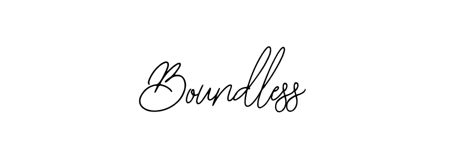 Design your own signature with our free online signature maker. With this signature software, you can create a handwritten (Bearetta-2O07w) signature for name Boundless. Boundless signature style 12 images and pictures png