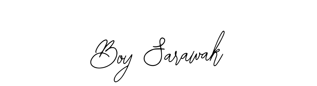 How to make Boy Sarawak name signature. Use Bearetta-2O07w style for creating short signs online. This is the latest handwritten sign. Boy Sarawak signature style 12 images and pictures png