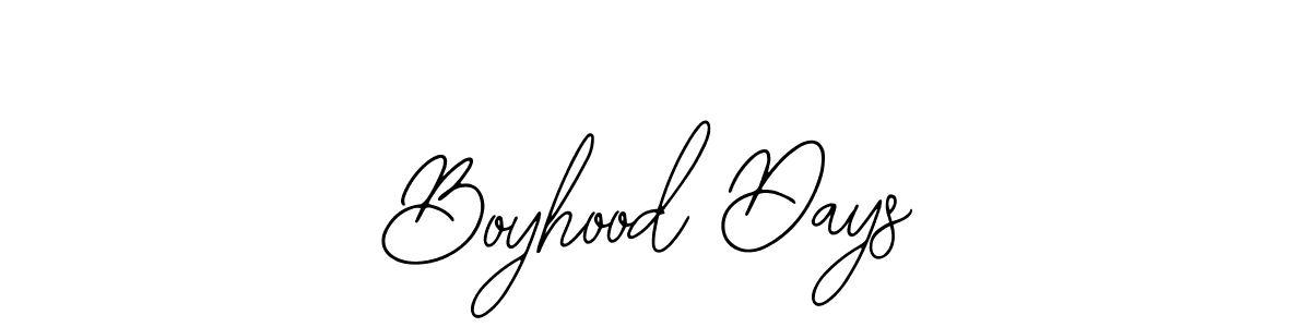 The best way (Bearetta-2O07w) to make a short signature is to pick only two or three words in your name. The name Boyhood Days include a total of six letters. For converting this name. Boyhood Days signature style 12 images and pictures png