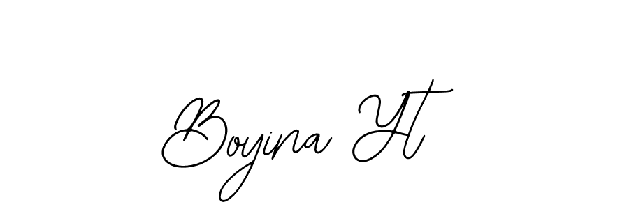 Similarly Bearetta-2O07w is the best handwritten signature design. Signature creator online .You can use it as an online autograph creator for name Boyina Yt. Boyina Yt signature style 12 images and pictures png