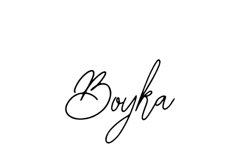 Design your own signature with our free online signature maker. With this signature software, you can create a handwritten (Bearetta-2O07w) signature for name Boyka. Boyka signature style 12 images and pictures png