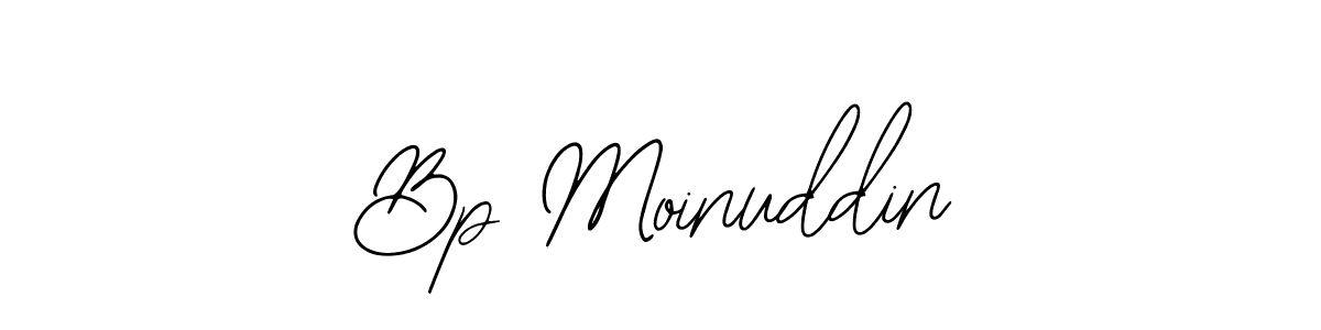 The best way (Bearetta-2O07w) to make a short signature is to pick only two or three words in your name. The name Bp Moinuddin include a total of six letters. For converting this name. Bp Moinuddin signature style 12 images and pictures png