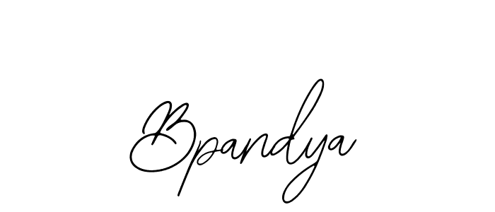 Design your own signature with our free online signature maker. With this signature software, you can create a handwritten (Bearetta-2O07w) signature for name Bpandya. Bpandya signature style 12 images and pictures png