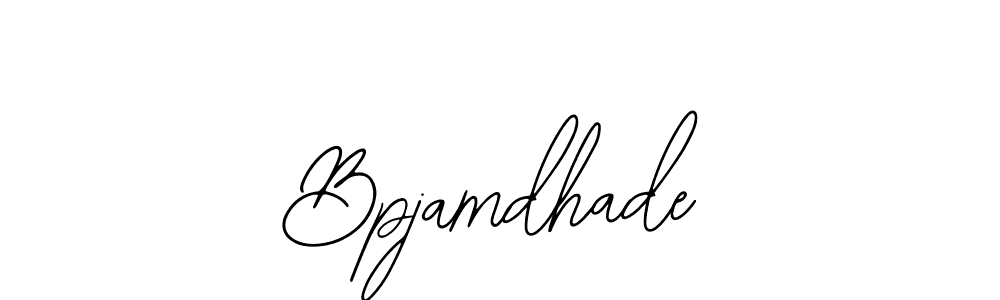 if you are searching for the best signature style for your name Bpjamdhade. so please give up your signature search. here we have designed multiple signature styles  using Bearetta-2O07w. Bpjamdhade signature style 12 images and pictures png