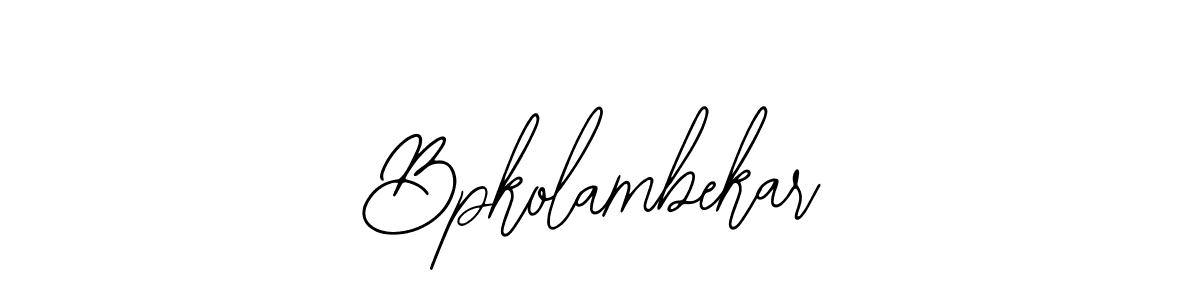 How to Draw Bpkolambekar signature style? Bearetta-2O07w is a latest design signature styles for name Bpkolambekar. Bpkolambekar signature style 12 images and pictures png