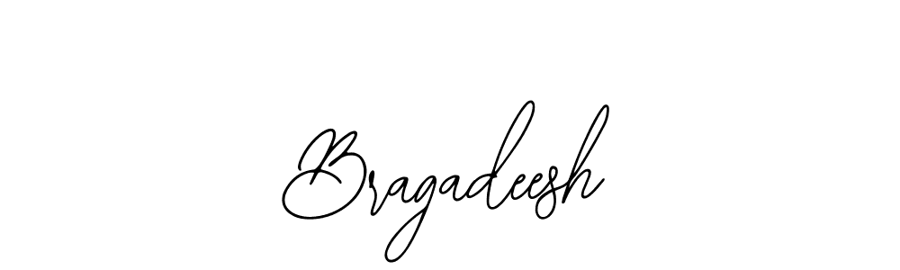 The best way (Bearetta-2O07w) to make a short signature is to pick only two or three words in your name. The name Bragadeesh include a total of six letters. For converting this name. Bragadeesh signature style 12 images and pictures png