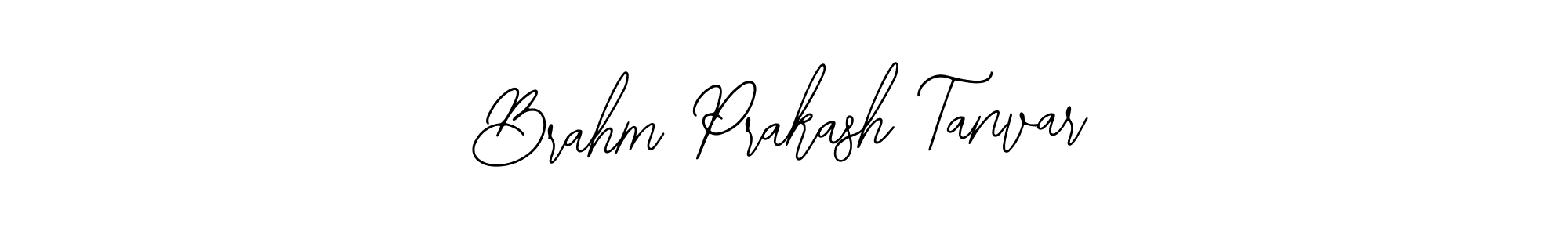 The best way (Bearetta-2O07w) to make a short signature is to pick only two or three words in your name. The name Brahm Prakash Tanvar include a total of six letters. For converting this name. Brahm Prakash Tanvar signature style 12 images and pictures png