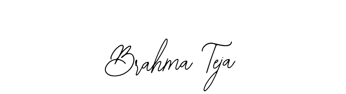 How to make Brahma Teja name signature. Use Bearetta-2O07w style for creating short signs online. This is the latest handwritten sign. Brahma Teja signature style 12 images and pictures png