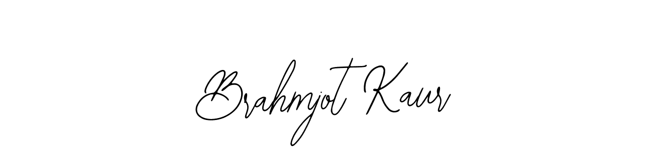 You should practise on your own different ways (Bearetta-2O07w) to write your name (Brahmjot Kaur) in signature. don't let someone else do it for you. Brahmjot Kaur signature style 12 images and pictures png