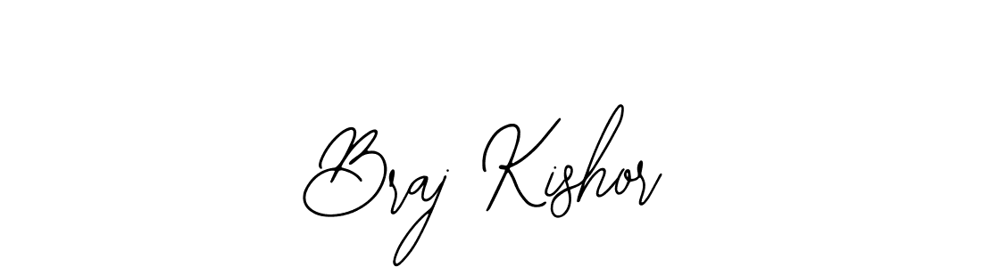 How to make Braj Kishor name signature. Use Bearetta-2O07w style for creating short signs online. This is the latest handwritten sign. Braj Kishor signature style 12 images and pictures png