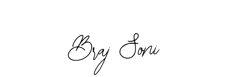 This is the best signature style for the Braj Soni name. Also you like these signature font (Bearetta-2O07w). Mix name signature. Braj Soni signature style 12 images and pictures png