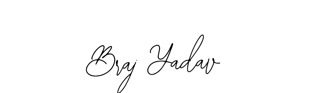 Design your own signature with our free online signature maker. With this signature software, you can create a handwritten (Bearetta-2O07w) signature for name Braj Yadav. Braj Yadav signature style 12 images and pictures png