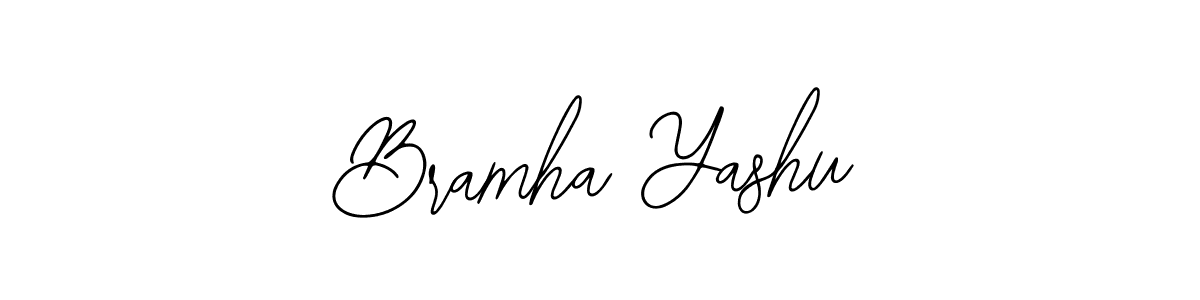 You should practise on your own different ways (Bearetta-2O07w) to write your name (Bramha Yashu) in signature. don't let someone else do it for you. Bramha Yashu signature style 12 images and pictures png