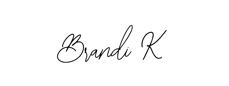 Use a signature maker to create a handwritten signature online. With this signature software, you can design (Bearetta-2O07w) your own signature for name Brandi K. Brandi K signature style 12 images and pictures png