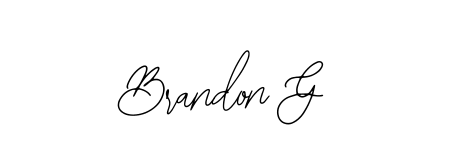 Use a signature maker to create a handwritten signature online. With this signature software, you can design (Bearetta-2O07w) your own signature for name Brandon G. Brandon G signature style 12 images and pictures png