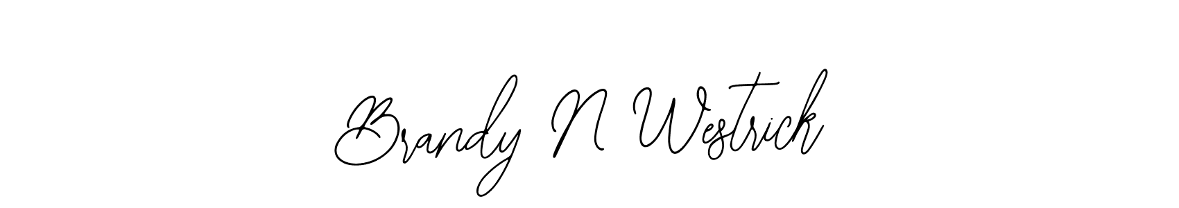 How to make Brandy N Westrick name signature. Use Bearetta-2O07w style for creating short signs online. This is the latest handwritten sign. Brandy N Westrick signature style 12 images and pictures png
