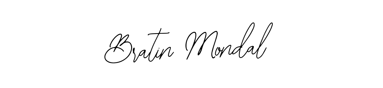 The best way (Bearetta-2O07w) to make a short signature is to pick only two or three words in your name. The name Bratin Mondal include a total of six letters. For converting this name. Bratin Mondal signature style 12 images and pictures png