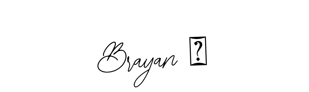 How to make Brayan ♡ name signature. Use Bearetta-2O07w style for creating short signs online. This is the latest handwritten sign. Brayan ♡ signature style 12 images and pictures png