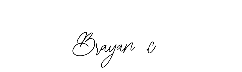 Use a signature maker to create a handwritten signature online. With this signature software, you can design (Bearetta-2O07w) your own signature for name Brayan .c . Brayan .c  signature style 12 images and pictures png