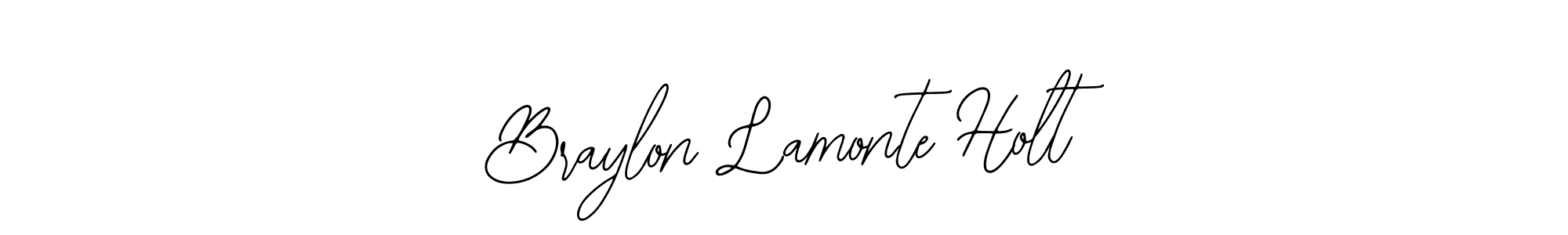 How to make Braylon Lamonte Holt name signature. Use Bearetta-2O07w style for creating short signs online. This is the latest handwritten sign. Braylon Lamonte Holt signature style 12 images and pictures png