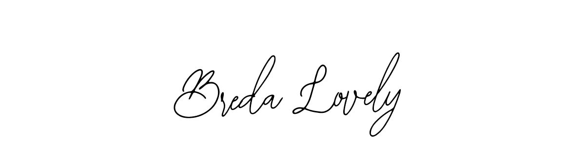 How to make Breda Lovely name signature. Use Bearetta-2O07w style for creating short signs online. This is the latest handwritten sign. Breda Lovely signature style 12 images and pictures png