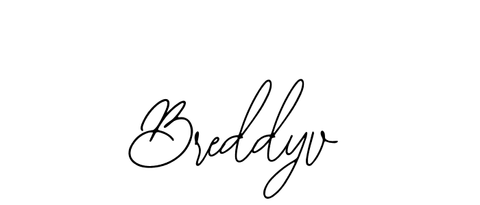 Use a signature maker to create a handwritten signature online. With this signature software, you can design (Bearetta-2O07w) your own signature for name Breddyv. Breddyv signature style 12 images and pictures png