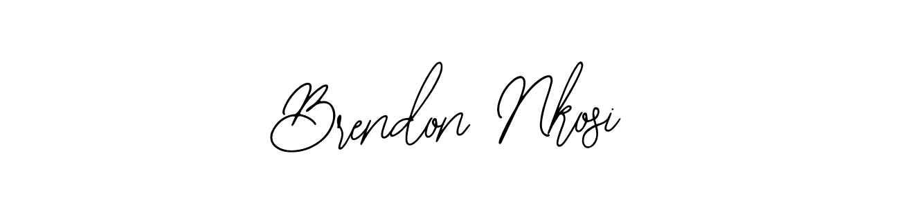 Use a signature maker to create a handwritten signature online. With this signature software, you can design (Bearetta-2O07w) your own signature for name Brendon Nkosi. Brendon Nkosi signature style 12 images and pictures png