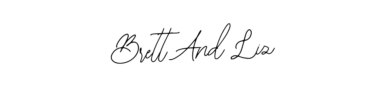 Make a beautiful signature design for name Brett And Liz. With this signature (Bearetta-2O07w) style, you can create a handwritten signature for free. Brett And Liz signature style 12 images and pictures png