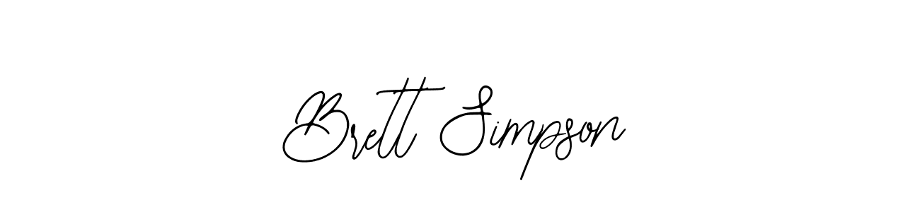 Design your own signature with our free online signature maker. With this signature software, you can create a handwritten (Bearetta-2O07w) signature for name Brett Simpson. Brett Simpson signature style 12 images and pictures png