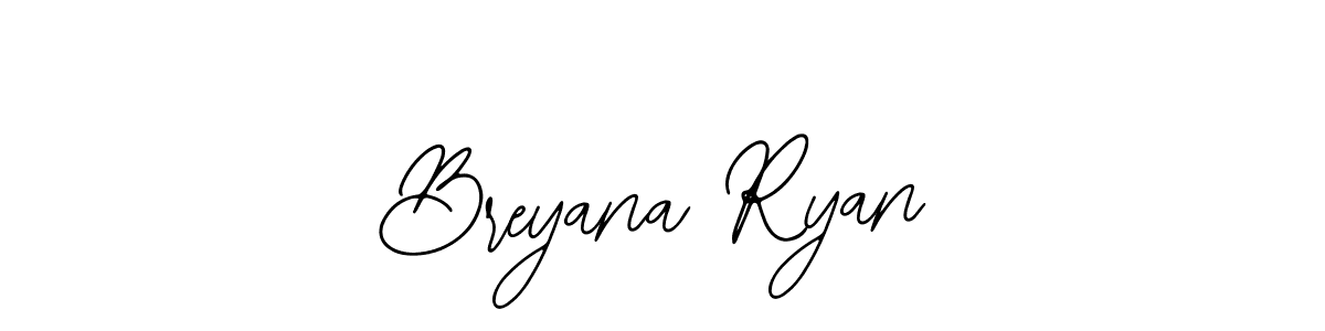 How to make Breyana Ryan name signature. Use Bearetta-2O07w style for creating short signs online. This is the latest handwritten sign. Breyana Ryan signature style 12 images and pictures png