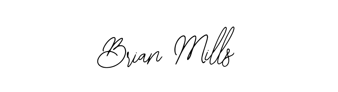 How to make Brian Mills name signature. Use Bearetta-2O07w style for creating short signs online. This is the latest handwritten sign. Brian Mills signature style 12 images and pictures png