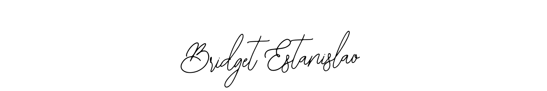 How to make Bridget Estanislao name signature. Use Bearetta-2O07w style for creating short signs online. This is the latest handwritten sign. Bridget Estanislao signature style 12 images and pictures png